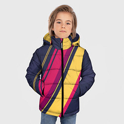 Куртка зимняя для мальчика Геометрический Строй, цвет: 3D-красный — фото 2