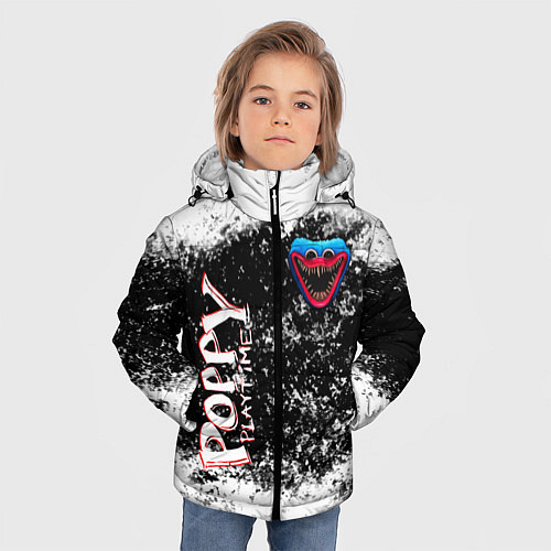 Зимняя куртка для мальчика Poppy Playtime Гранж / 3D-Светло-серый – фото 3