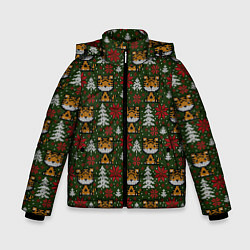 Зимняя куртка для мальчика Вязаный стиль - тигр 2022 новогодний