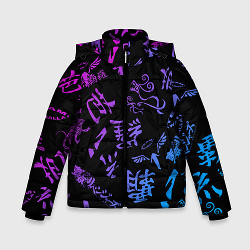 Зимняя куртка для мальчика Токийские мстители паттерн градиент / 3D-Светло-серый – фото 1