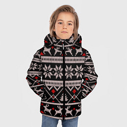 Куртка зимняя для мальчика DEER SWEATER СВИТЕР С ОЛЕНЯМИ, цвет: 3D-светло-серый — фото 2