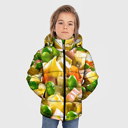 Куртка зимняя для мальчика Весь в оливье, цвет: 3D-светло-серый — фото 2