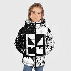 Куртка зимняя для мальчика GEOMETRY DASH BLACK & WHITE SMILE, цвет: 3D-черный — фото 2