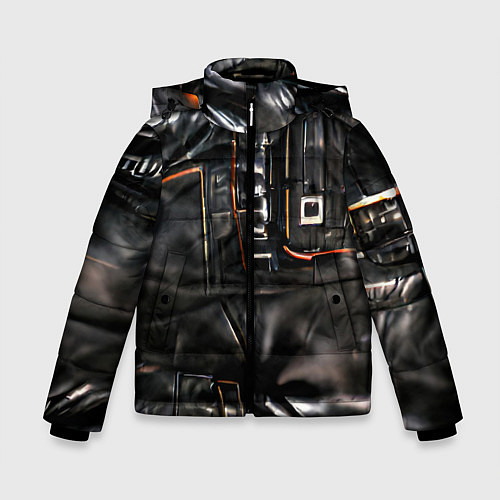 Зимняя куртка для мальчика Стиль терминатора / 3D-Светло-серый – фото 1