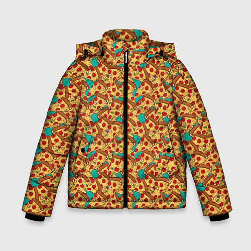 Зимняя куртка для мальчика Итальянская Пицца Pizza / 3D-Красный – фото 1
