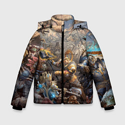 Куртка зимняя для мальчика Битва Рыцарского ордена Империи, цвет: 3D-светло-серый