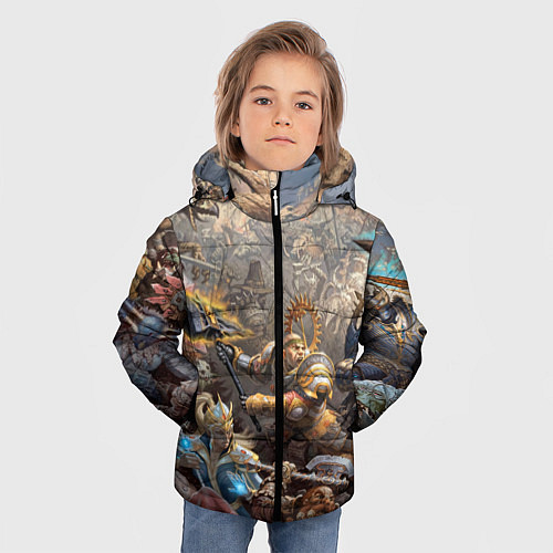 Зимняя куртка для мальчика Битва Рыцарского ордена Империи / 3D-Светло-серый – фото 3