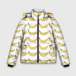 Куртка зимняя для мальчика Крупный Банановый рай, цвет: 3D-светло-серый