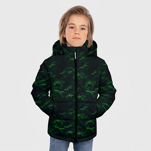 Зимняя куртка для мальчика Еловый рай / 3D-Светло-серый – фото 3