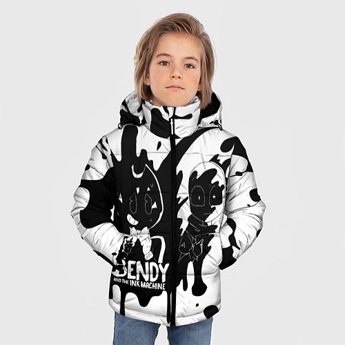 Зимняя куртка для мальчика BLACK AND WHITE BENDY / 3D-Светло-серый – фото 3