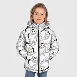 Куртка зимняя для мальчика КОТИКИ МЕМ МЯУ, цвет: 3D-черный — фото 2