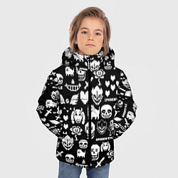 Куртка зимняя для мальчика UNDERTALE PATTERN БЕЛЫЙ, цвет: 3D-красный — фото 2