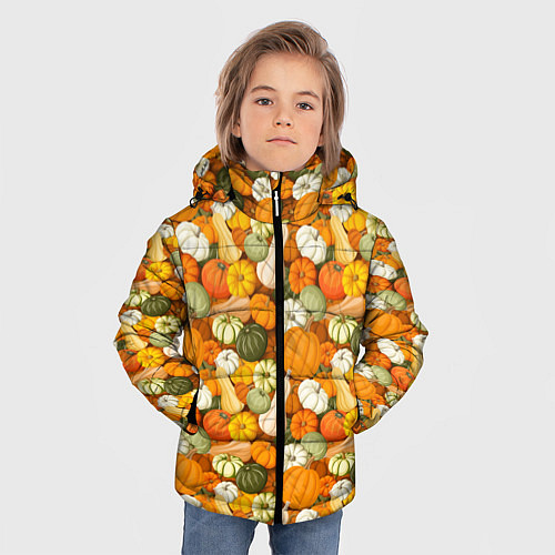 Зимняя куртка для мальчика Тыквы Pumpkin / 3D-Светло-серый – фото 3