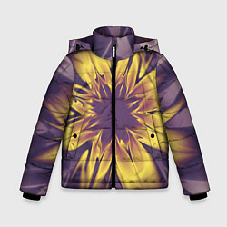 Куртка зимняя для мальчика Цветок заката Абстракция 535-332-32-63, цвет: 3D-черный