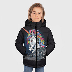 Куртка зимняя для мальчика ЕдиноРожец, цвет: 3D-красный — фото 2