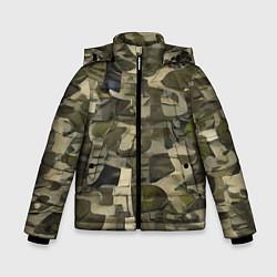 Куртка зимняя для мальчика Игровой камуфляж, цвет: 3D-светло-серый