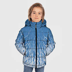 Куртка зимняя для мальчика Коллекция Rays Лучи Голубой и серый Абстракция 650, цвет: 3D-черный — фото 2