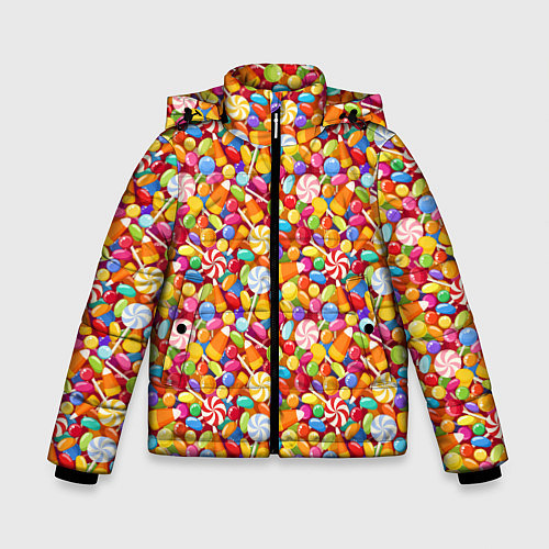 Зимняя куртка для мальчика Конфеты и Леденцы / 3D-Красный – фото 1