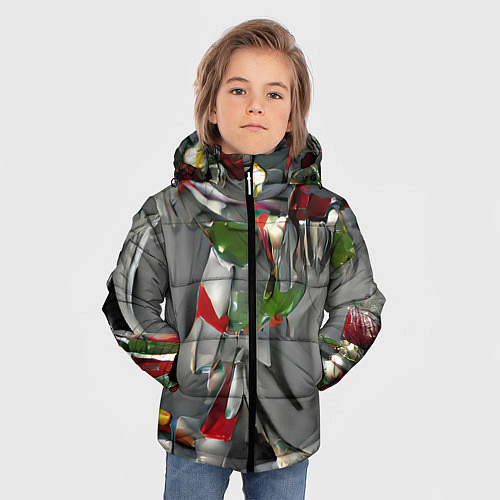 Зимняя куртка для мальчика Старый год / 3D-Светло-серый – фото 3
