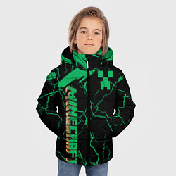 Куртка зимняя для мальчика Minecraft нуб, цвет: 3D-светло-серый — фото 2