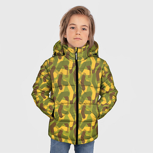Зимняя куртка для мальчика Носки камуфляж / 3D-Светло-серый – фото 3