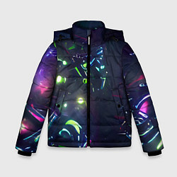 Куртка зимняя для мальчика Космическая битва, цвет: 3D-светло-серый