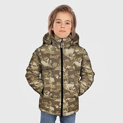 Куртка зимняя для мальчика Бегущие Дикие Лошади, цвет: 3D-черный — фото 2