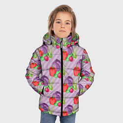 Куртка зимняя для мальчика Овощной микс Vegan, цвет: 3D-красный — фото 2