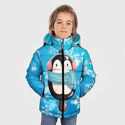 Куртка зимняя для мальчика Пингвин - эскимо Новый год, цвет: 3D-черный — фото 2