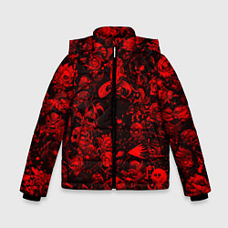 Куртка зимняя для мальчика DOTA 2 HEROES RED PATTERN ДОТА 2, цвет: 3D-черный