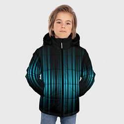 Куртка зимняя для мальчика Неоновые флуктуации, цвет: 3D-черный — фото 2
