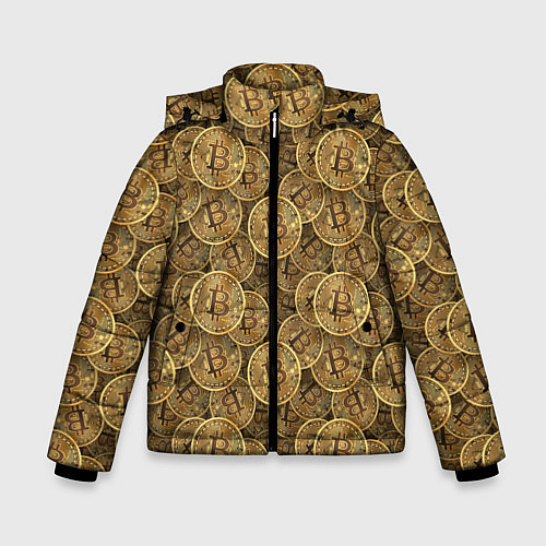 Зимняя куртка для мальчика Bitcoins / 3D-Светло-серый – фото 1