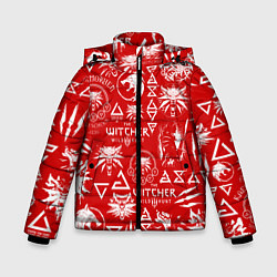 Куртка зимняя для мальчика THE WITCHER LOGOBOMBING ЛОГОТИПЫ ВЕДЬМАКА, цвет: 3D-светло-серый
