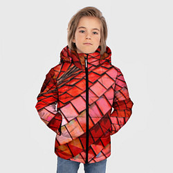 Куртка зимняя для мальчика Красная спартаковская чешуя, цвет: 3D-красный — фото 2