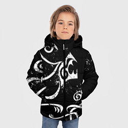 Куртка зимняя для мальчика ТАТУИРОВКА ДРАКЕНА WHITE AND BLACK, цвет: 3D-черный — фото 2