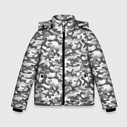 Куртка зимняя для мальчика Серый Городской Камуфляж, цвет: 3D-светло-серый