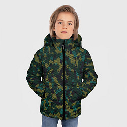 Куртка зимняя для мальчика Модный камуфляж с холстовой сеткой, цвет: 3D-светло-серый — фото 2