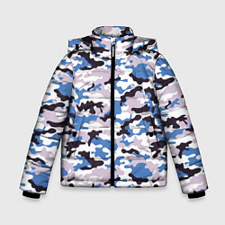 Куртка зимняя для мальчика Модный Красочный Камуфляж, цвет: 3D-светло-серый