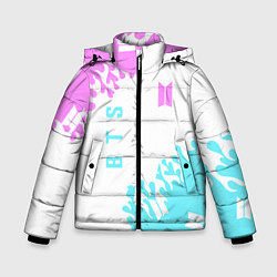 Куртка зимняя для мальчика BTS патер, цвет: 3D-светло-серый