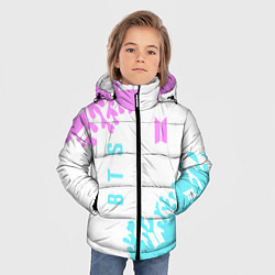 Куртка зимняя для мальчика BTS патер, цвет: 3D-светло-серый — фото 2