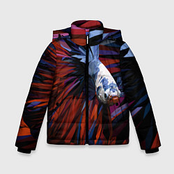 Куртка зимняя для мальчика Рыбка, исполняющая желания, цвет: 3D-красный