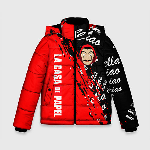 Зимняя куртка для мальчика La Casa de Papel bum bum ciao / 3D-Красный – фото 1
