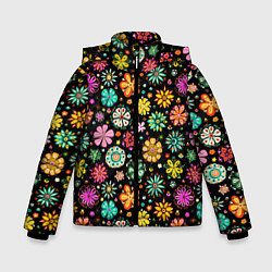 Куртка зимняя для мальчика Night flowеrs, цвет: 3D-светло-серый