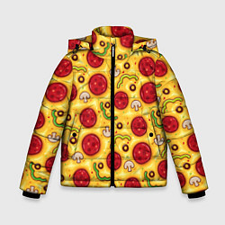 Куртка зимняя для мальчика Pizza salami, цвет: 3D-светло-серый