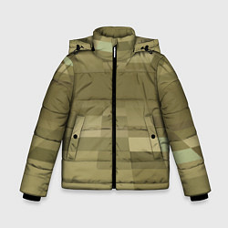 Куртка зимняя для мальчика Пиксельный военный фон, цвет: 3D-светло-серый