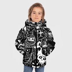 Куртка зимняя для мальчика Monster & Cat, цвет: 3D-черный — фото 2