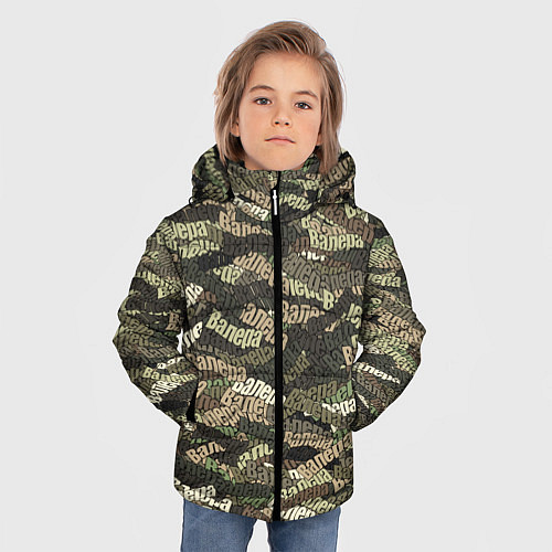 Зимняя куртка для мальчика Именной камуфляж Валера / 3D-Светло-серый – фото 3