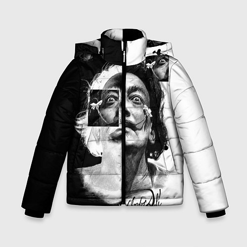 Зимняя куртка для мальчика Salvador Dali - Сальвадор Дали / 3D-Светло-серый – фото 1