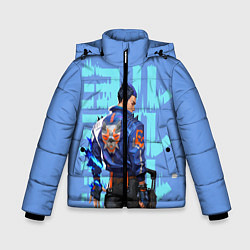 Куртка зимняя для мальчика Юру спиной, цвет: 3D-черный