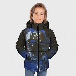 Куртка зимняя для мальчика Ретро Футуризм Cyber, цвет: 3D-светло-серый — фото 2